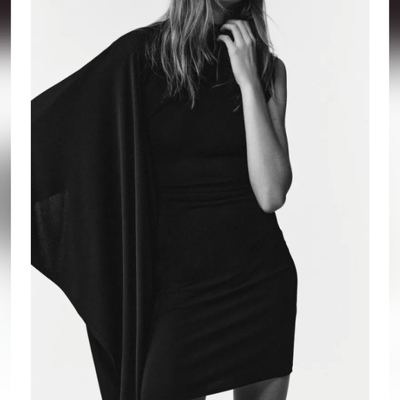 Zara Asymmetric Sleeve Dress Limited Edition - Picture 2 of 6